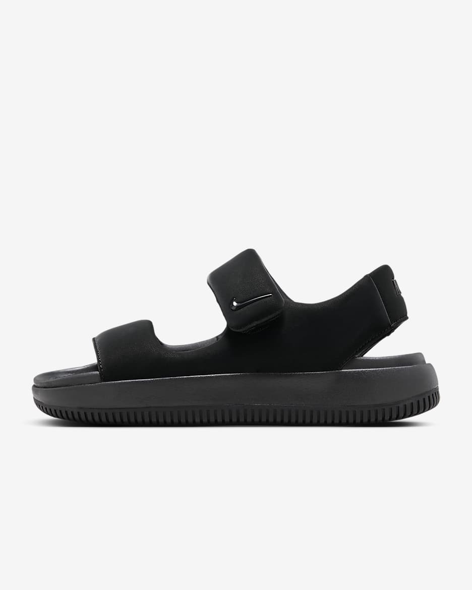 Nike black and white sandals hotsell